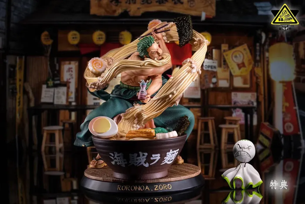 Pop Max Scale Eating noodles Roronoa Zoro & Sunny Doll - ONE PIECE Resin Statue - Super Bomb Studio