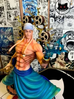POP MAX Scale God of Skypiea Enel - ONE PIECE Resin Statue - Black Studios
