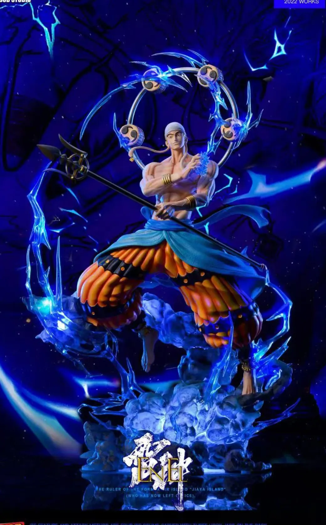 Pop Max Scale God of Skypiea Enel with LED - ONE PIECE Resin Statue - DOD Studio