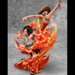 POP MAX Scale 20th Anniversary Brotherhood Monkey D. Luffy - ONE PIECE Offcial Statue - MegaHouse