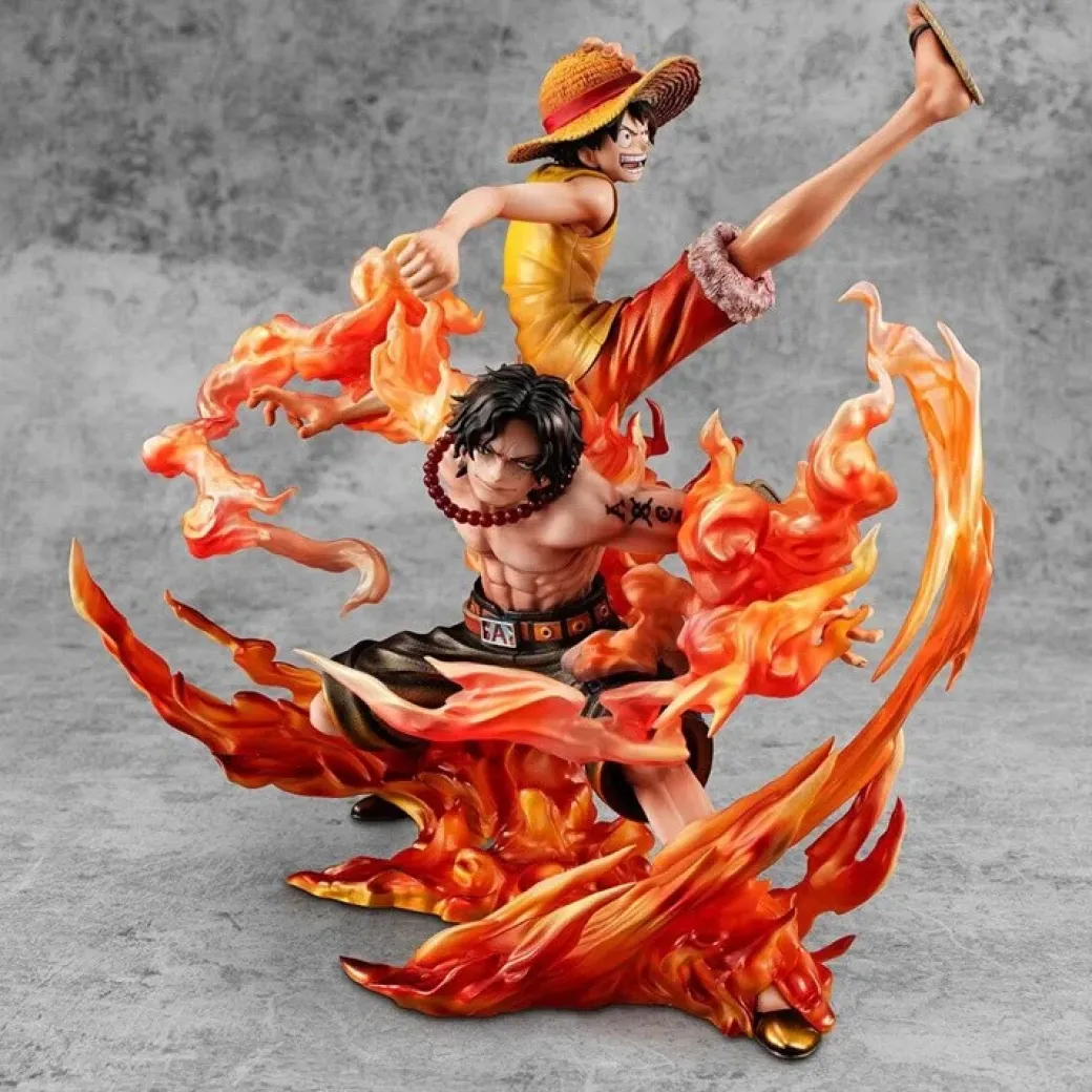 POP MAX Scale 20th Anniversary Brotherhood Monkey D. Luffy - ONE PIECE Offcial Statue - MegaHouse