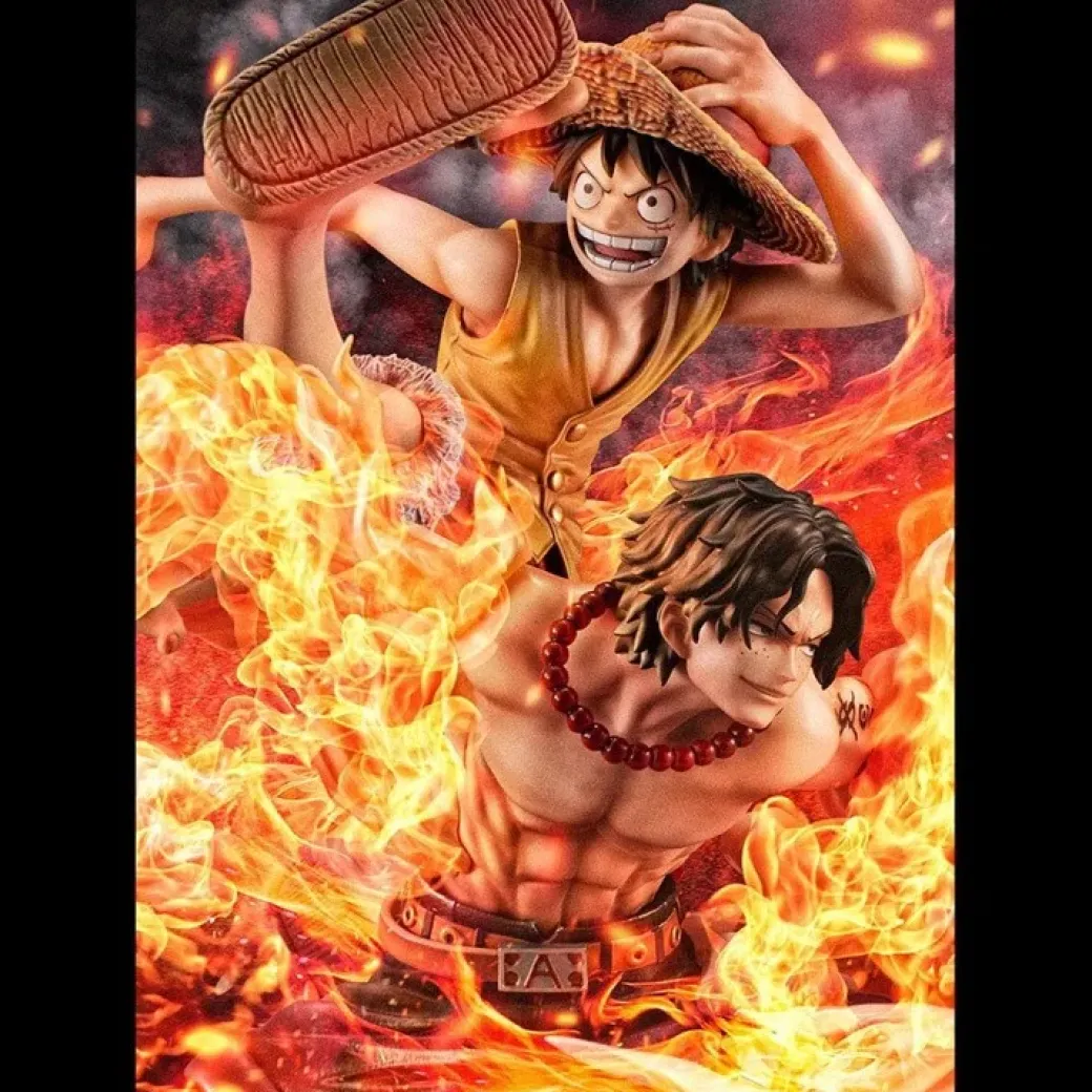 POP MAX Scale 20th Anniversary Brotherhood Monkey D. Luffy - ONE PIECE Offcial Statue - MegaHouse