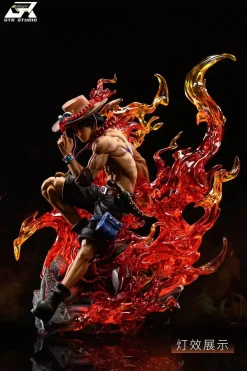 POP MAX Scale Whitebeard Pirates Portgas D. Ace with LED - ONE PIECE Resin Statue - GTR-Studio