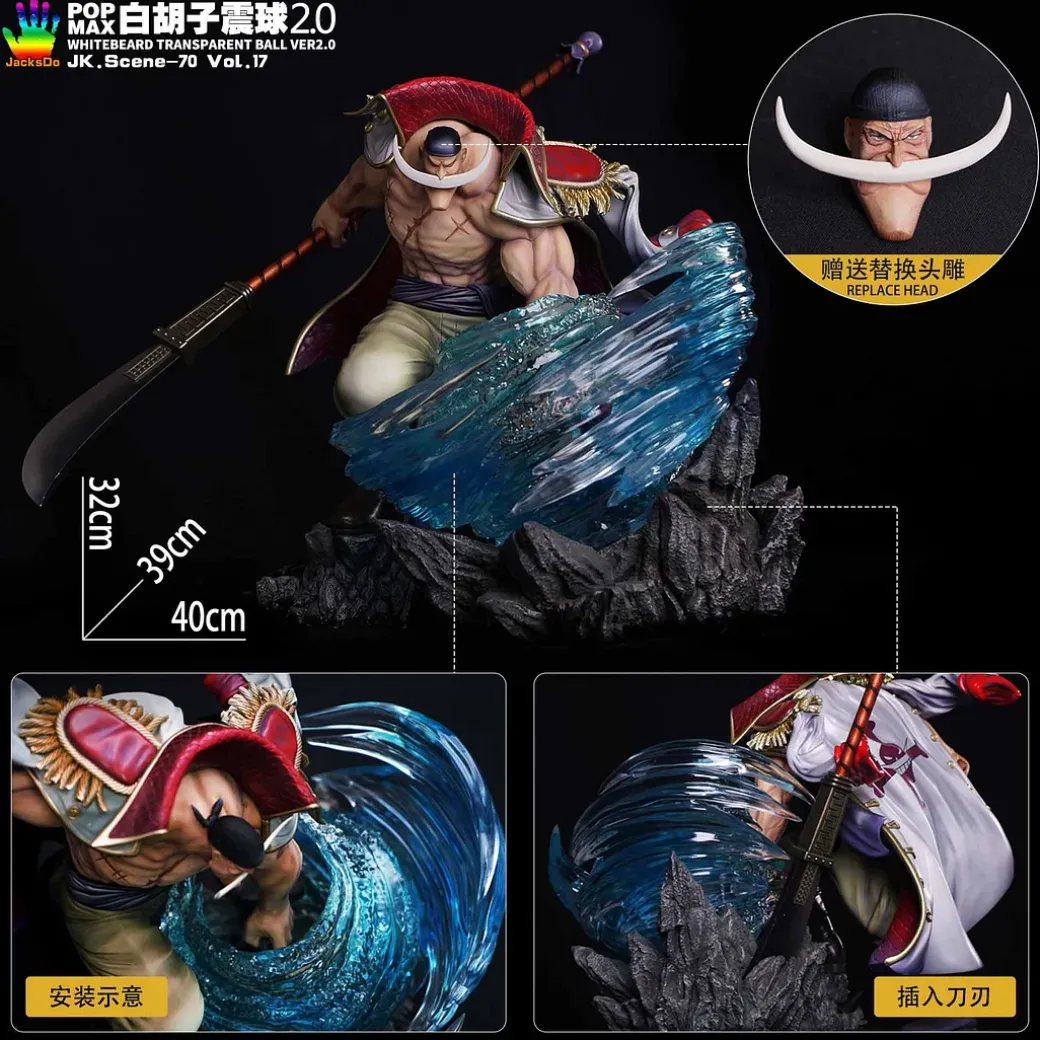 POP Max Scale Whitebeard Edward Newgate's Special Effect Pcs 2.0 ONLY - ONE PIECE Resin Statue - JacksDo Studios