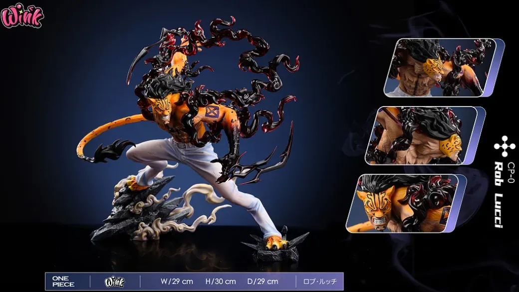 POP Scale Awakening Rob Lucci - ONE PIECE Resin Statue - Wink Studio