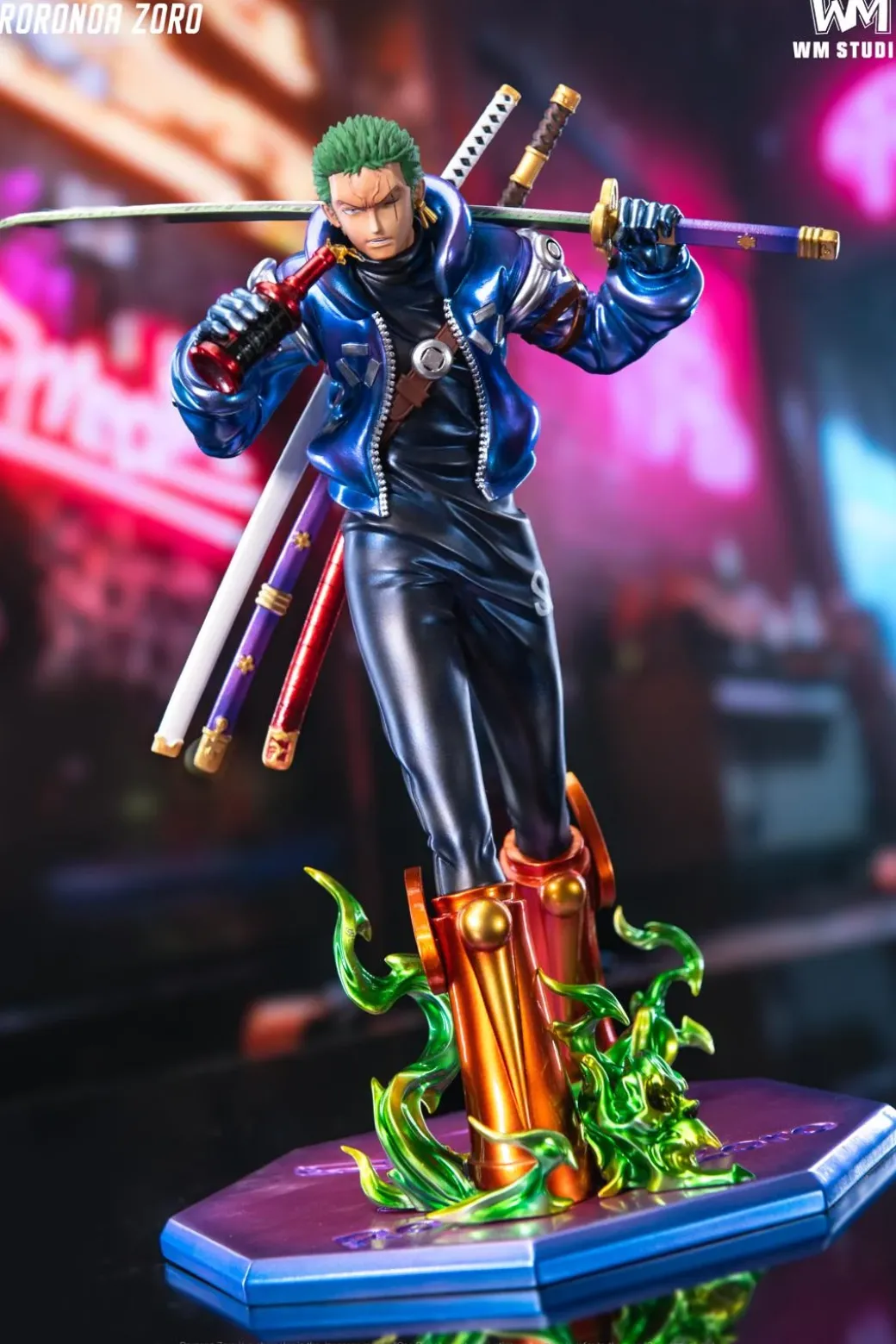 POP Scale Egghead Arc Cat Walk Ver. Roronoa Zoro - ONE PIECE Resin Statue - WM Studios