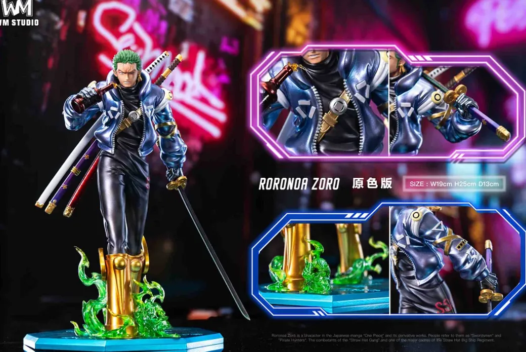 POP Scale Egghead Arc Cat Walk Ver. Roronoa Zoro - ONE PIECE Resin Statue - WM Studios