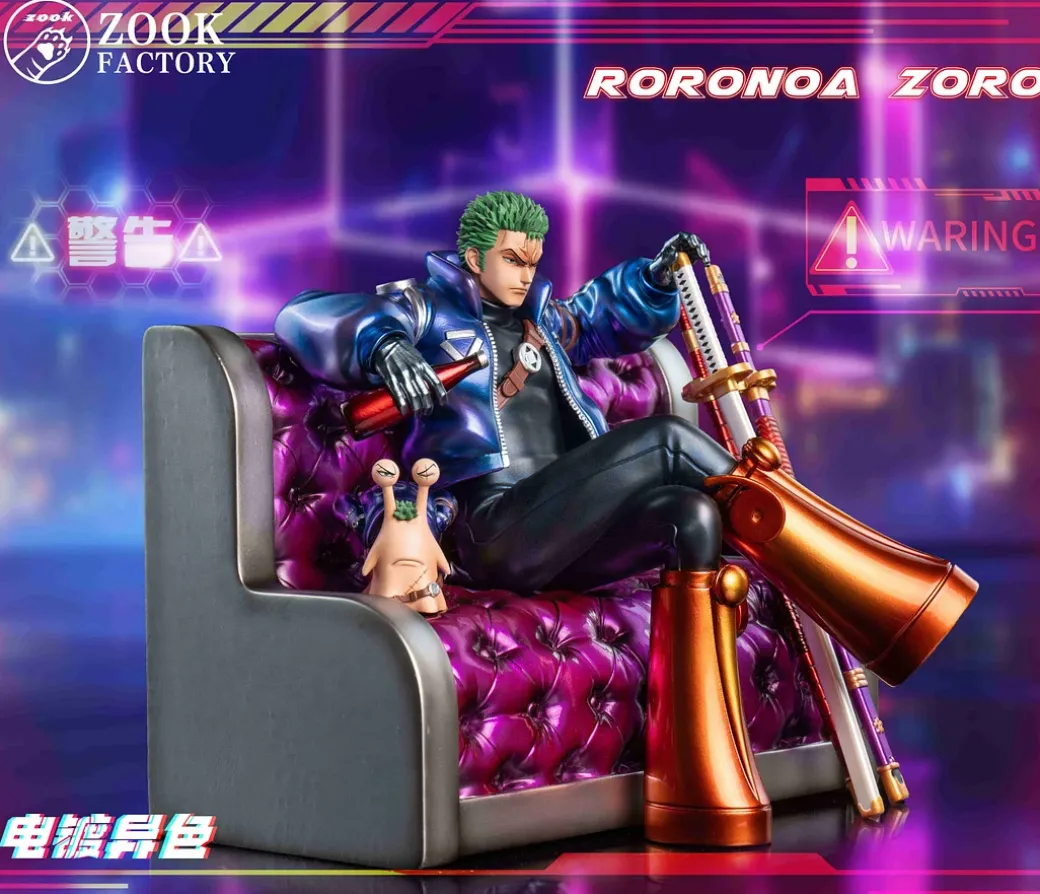 POP Scale Egghead Arc Series 001 Sitting Sofa Roronoa Zoro - ONE PIECE Statue - Zook Factory Studios