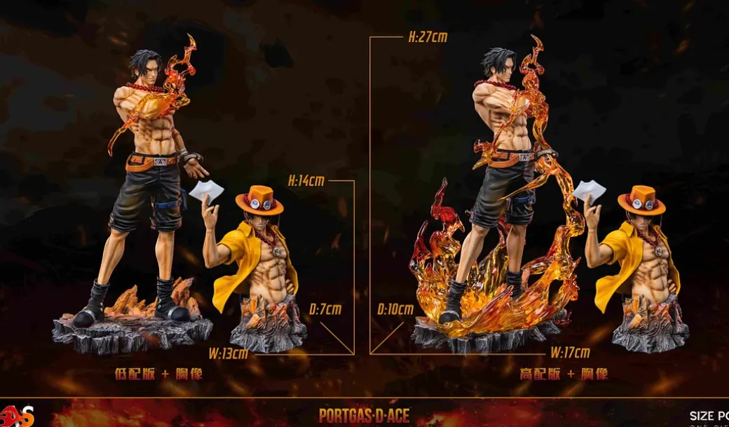 POP Scale Goodbye Flame Portgas D. Ace - ONE PIECE Resin Statue - AS Studios