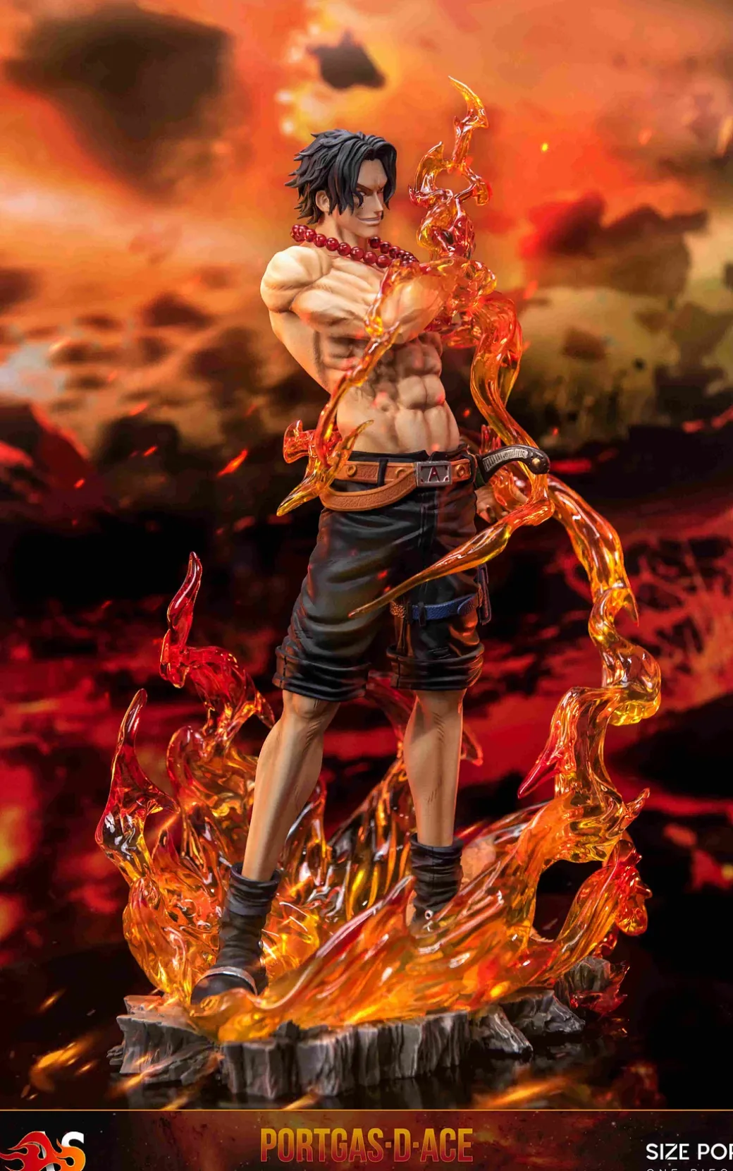 POP Scale Goodbye Flame Portgas D. Ace - ONE PIECE Resin Statue - AS Studios