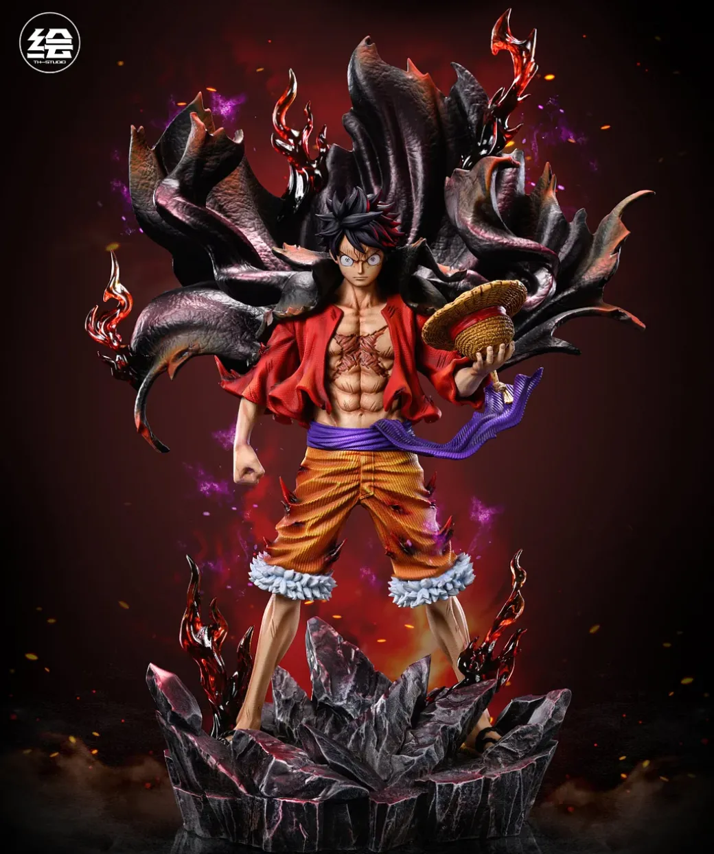 POP Scale Haki/Haoshoku Haki Monkey D. Luffy - ONE PIECE Resin Statue - T-H Studios