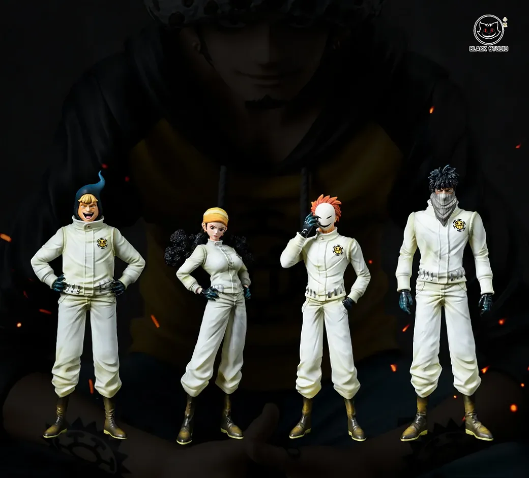 POP Scale Heart Pirate Series Ikkaku & Hakugan & Clione & Uni - ONE PIECE Resin Statue - Black Studios