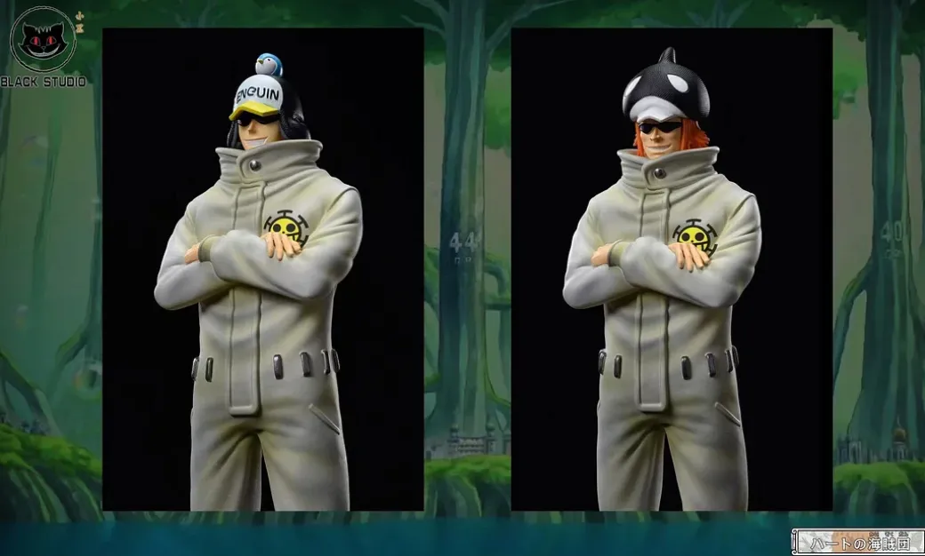 POP Scale Heart Pirate Series Penguin & Shachi - ONE PIECE Resin Statue - Black Studios