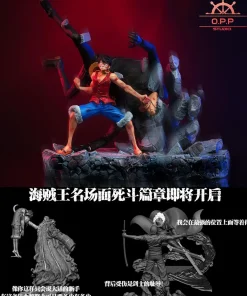 POP Scale Monkey D. Luffy Beating Blueno - ONE PIECE Resin Statue - OPPS Studios