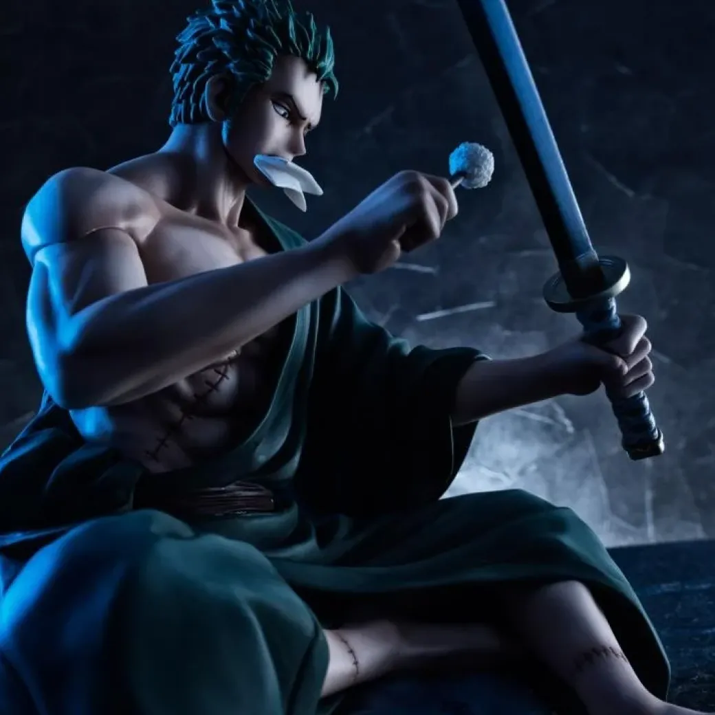 POP Scale Second Edition Sitting Ver. Roronoa Zoro - ONE PIECE Official Statue - MegaHouse