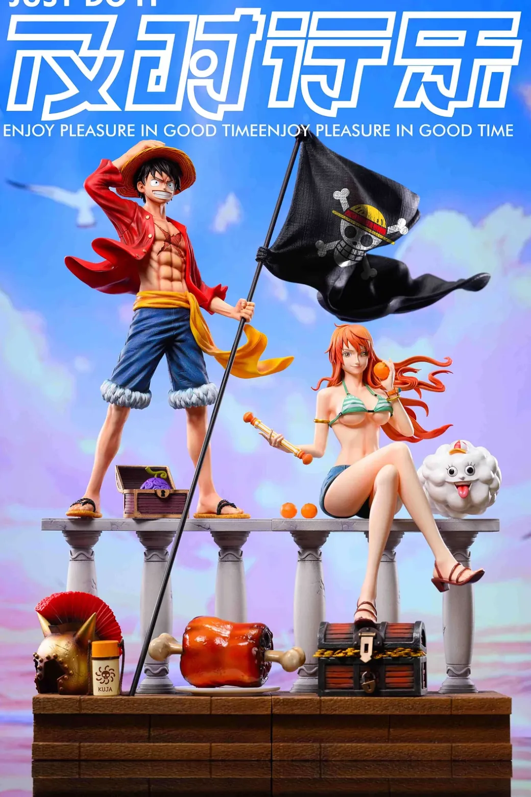POP Scale Two Years Later Straw Hat Crew Family Portrait Nami - ONE PIECE Resin Statue - Just Do It Studio