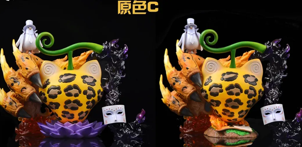 POP WCF Scale Cat-Cat Fruit Leopard Model - ONE PIECE Resin Statue - UNO Studio