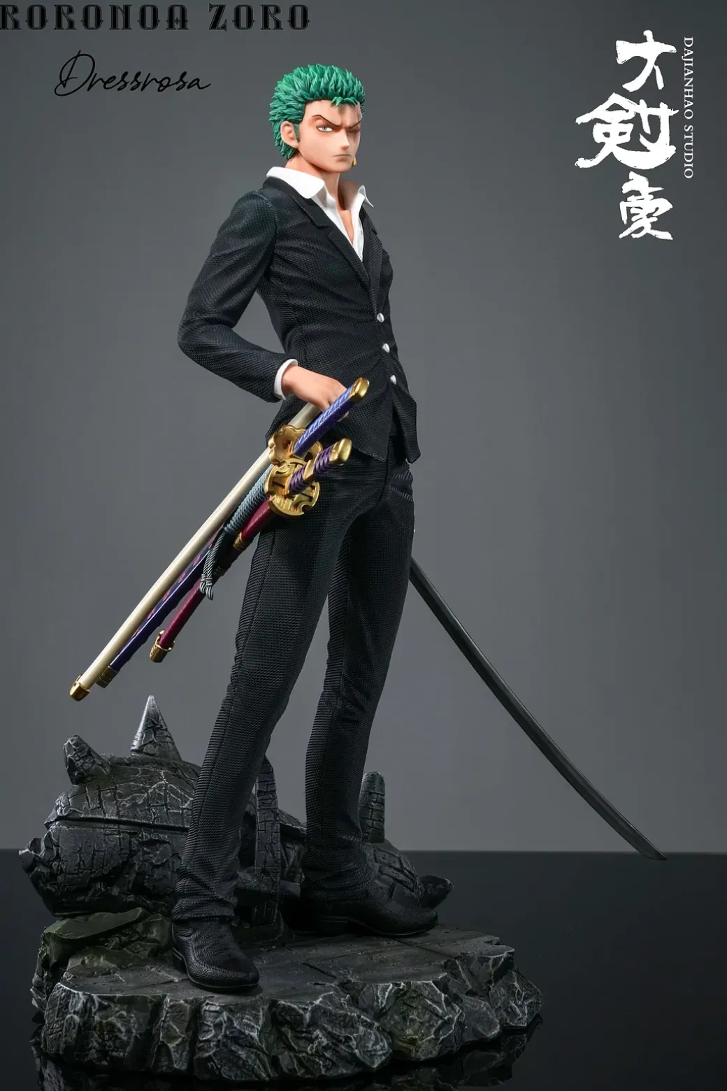 POPMAX & 1/4 Scale Dressrosa Arc Roronoa Zoro - ONE PIECE Statue - DaJianHao Studio
