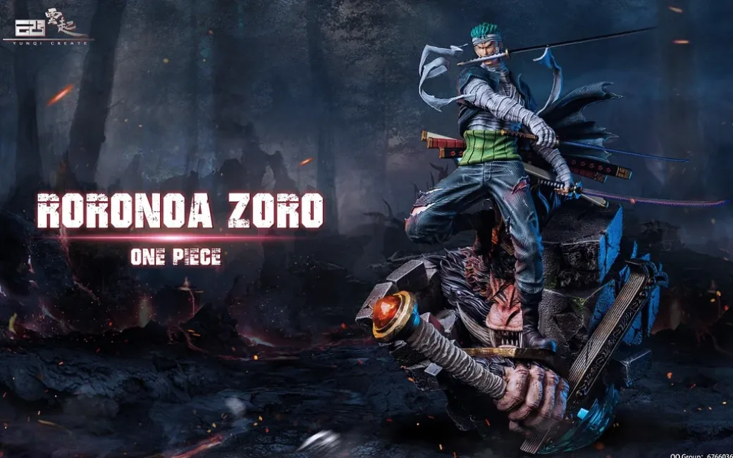 Practice Roronoa Zoro with LED - ONE PIECE Resin Statue - YUNQI Studios