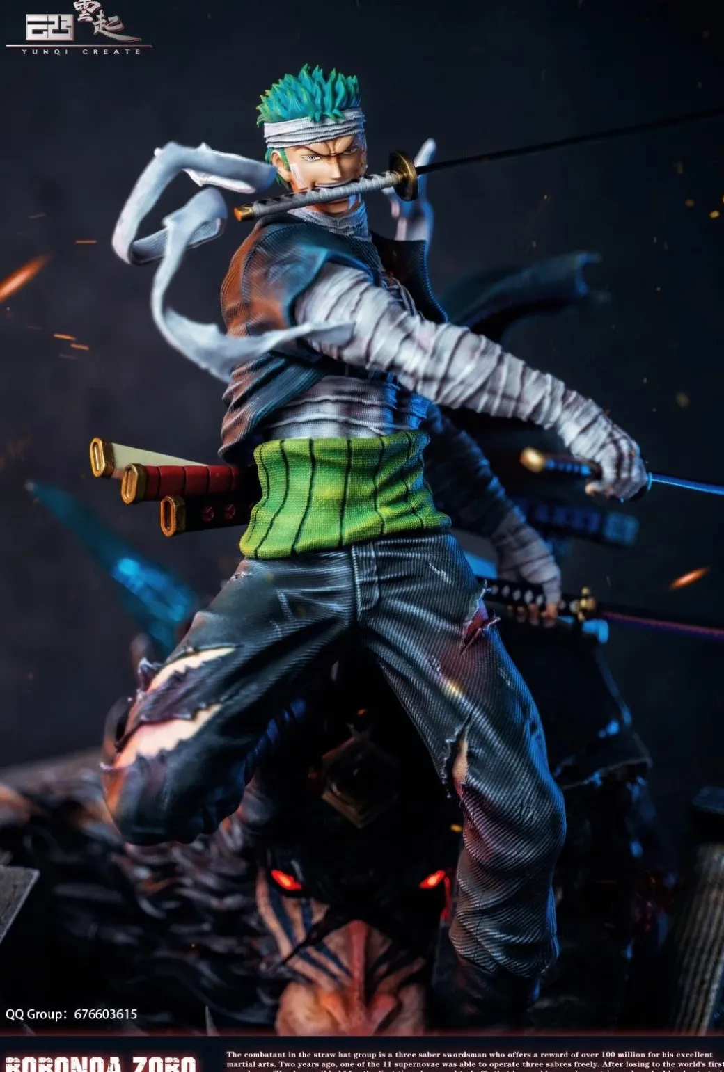 Practice Roronoa Zoro with LED - ONE PIECE Resin Statue - YUNQI Studios