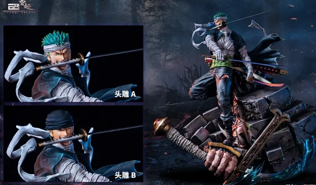 Practice Roronoa Zoro with LED - ONE PIECE Resin Statue - YUNQI Studios