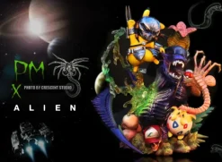 Predator Cosplay Pikachu vs Alien - Pokemon Alien Resin Statue - Crescent-Studios