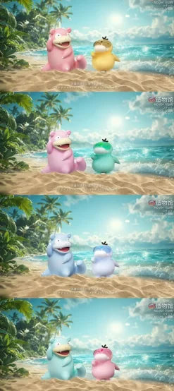 Psyduck & Slowpoke - Pokemon Statue - ZaoWuGuan Studio