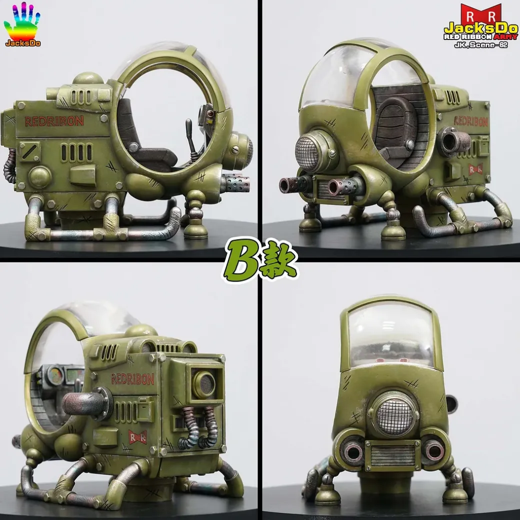 Red Ribbon Army helicopter with LED - Dragon Ball Resin Statue - JacksDo Studios