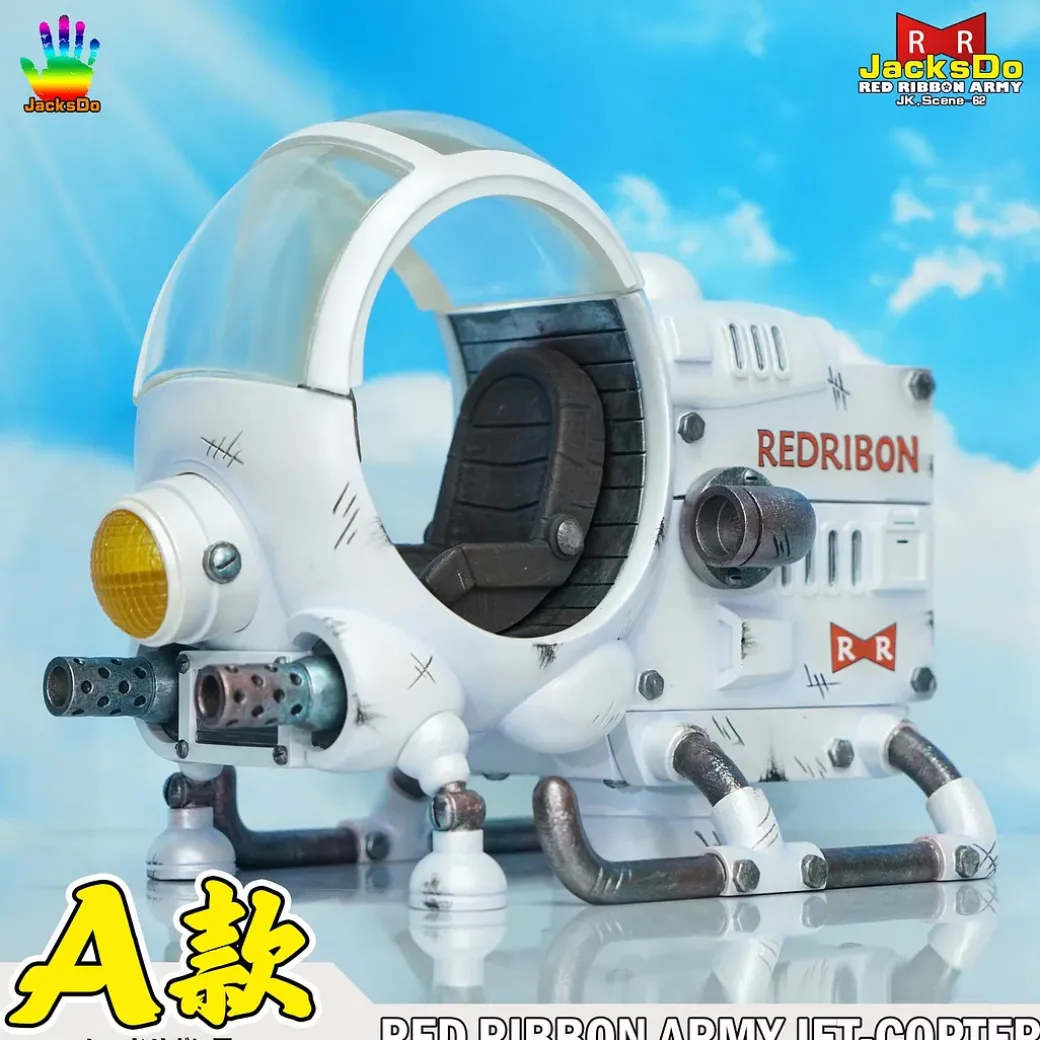 Red Ribbon Army helicopter with LED - Dragon Ball Resin Statue - JacksDo Studios