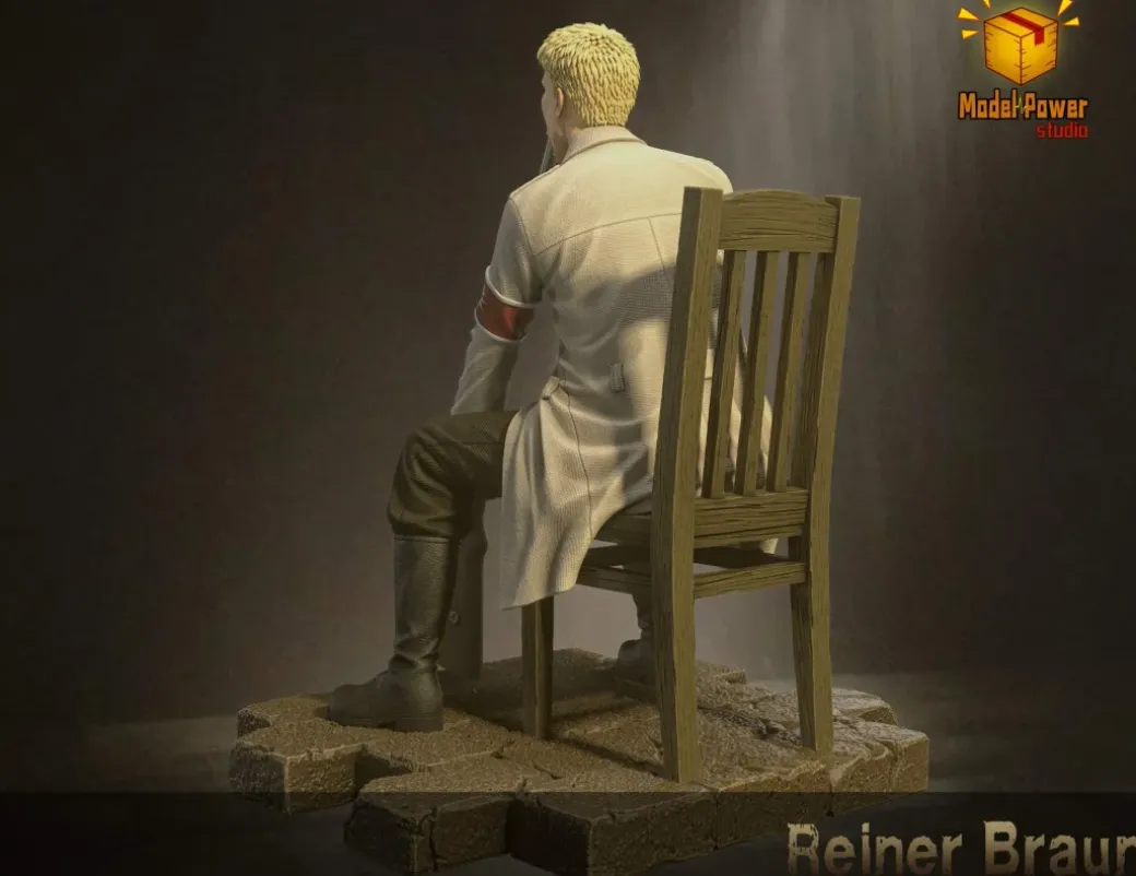 Reiner Braun Swallow Gun - Attack On Titan Resin Statue - Model Power Studio
