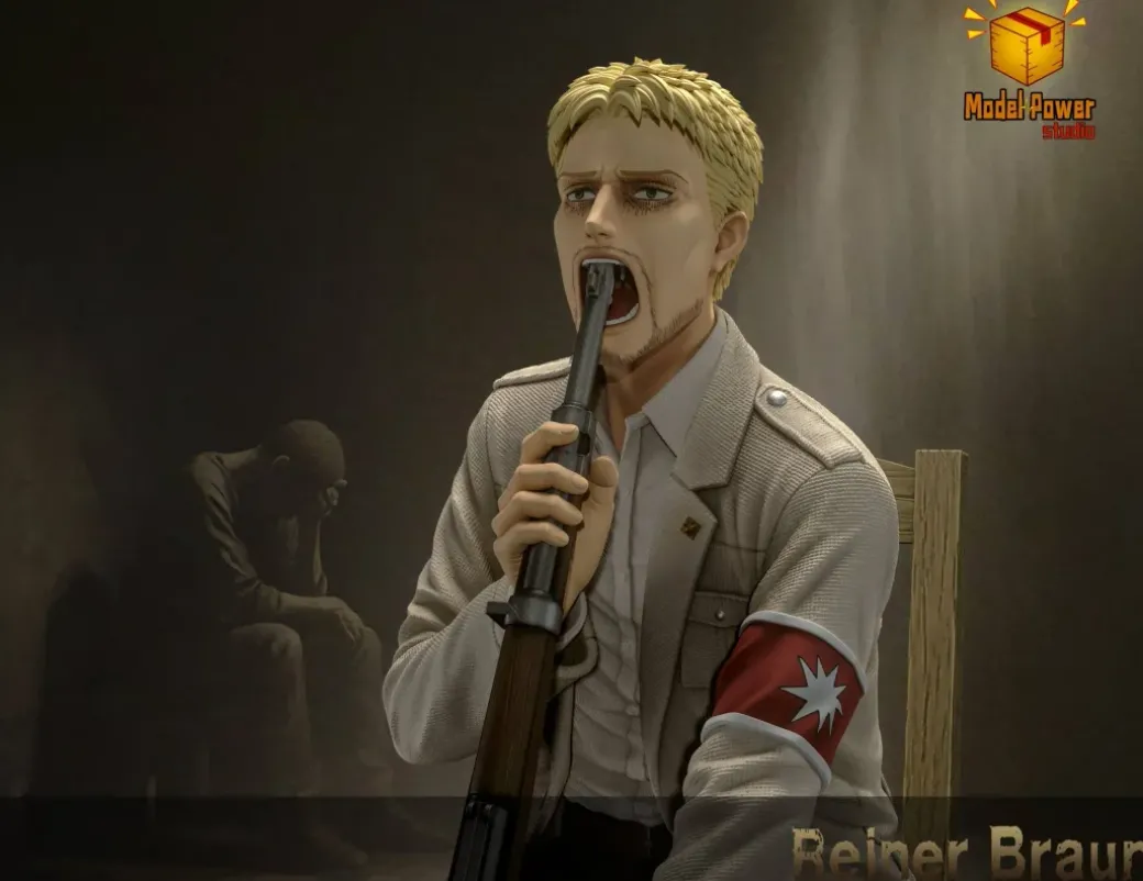 Reiner Braun Swallow Gun - Attack On Titan Resin Statue - Model Power Studio