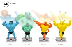 Reopen Muscle Show Series Pikachu & Charmander & Squirtle & Bulbasaur - Full Set (All 4 Sets) - Pokemon Resin Statue - GO Studios