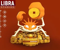 Rich in The World Krabby & Money in the Hand Krabby – Pokemon Resin Statue – LIBRA Studios