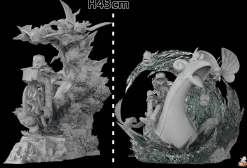 Riding Bike Ash Ketchum with LED - Pokemon Resin Statue - A.M. Sandsculpture Studios