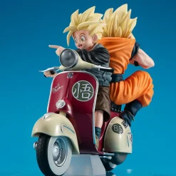 Riding Scooter Son Goku & Son Gohan - Dragon Ball Official Statue - MegaHouse