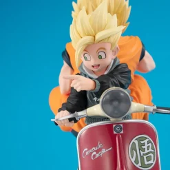 Riding Scooter Son Goku & Son Gohan - Dragon Ball Official Statue - MegaHouse