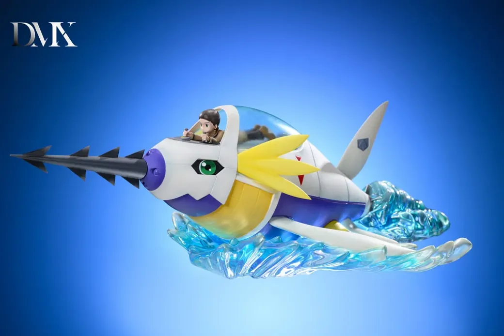 Riding Series Holsmon & Yolei Inoue & Submarimon & Cody Hida - Digimon Resin Statue - DMX Studios