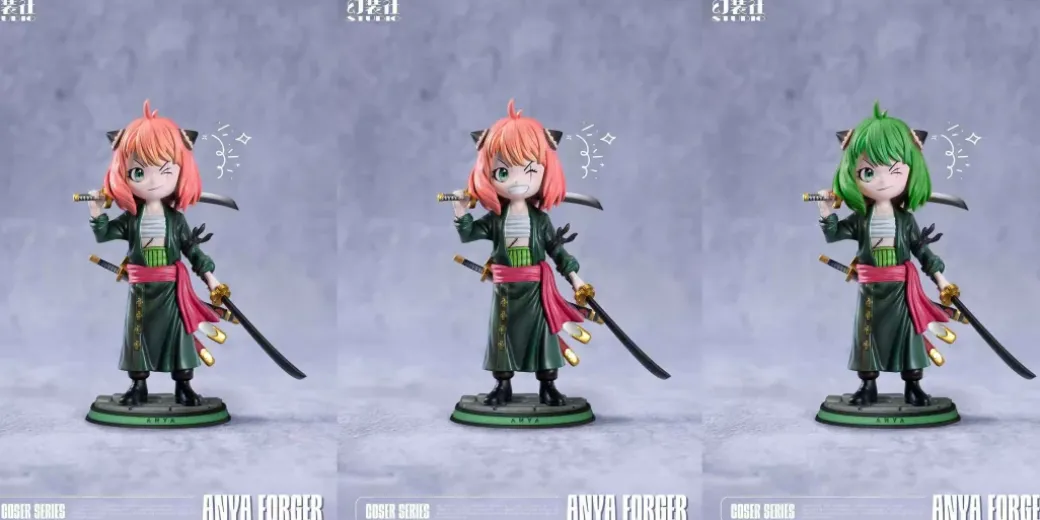 Roronoa Zoro Cosplay Anya Forger - ONE PIECE SPY X FAMILY Resin Statue - HuanZhuangShe Studio