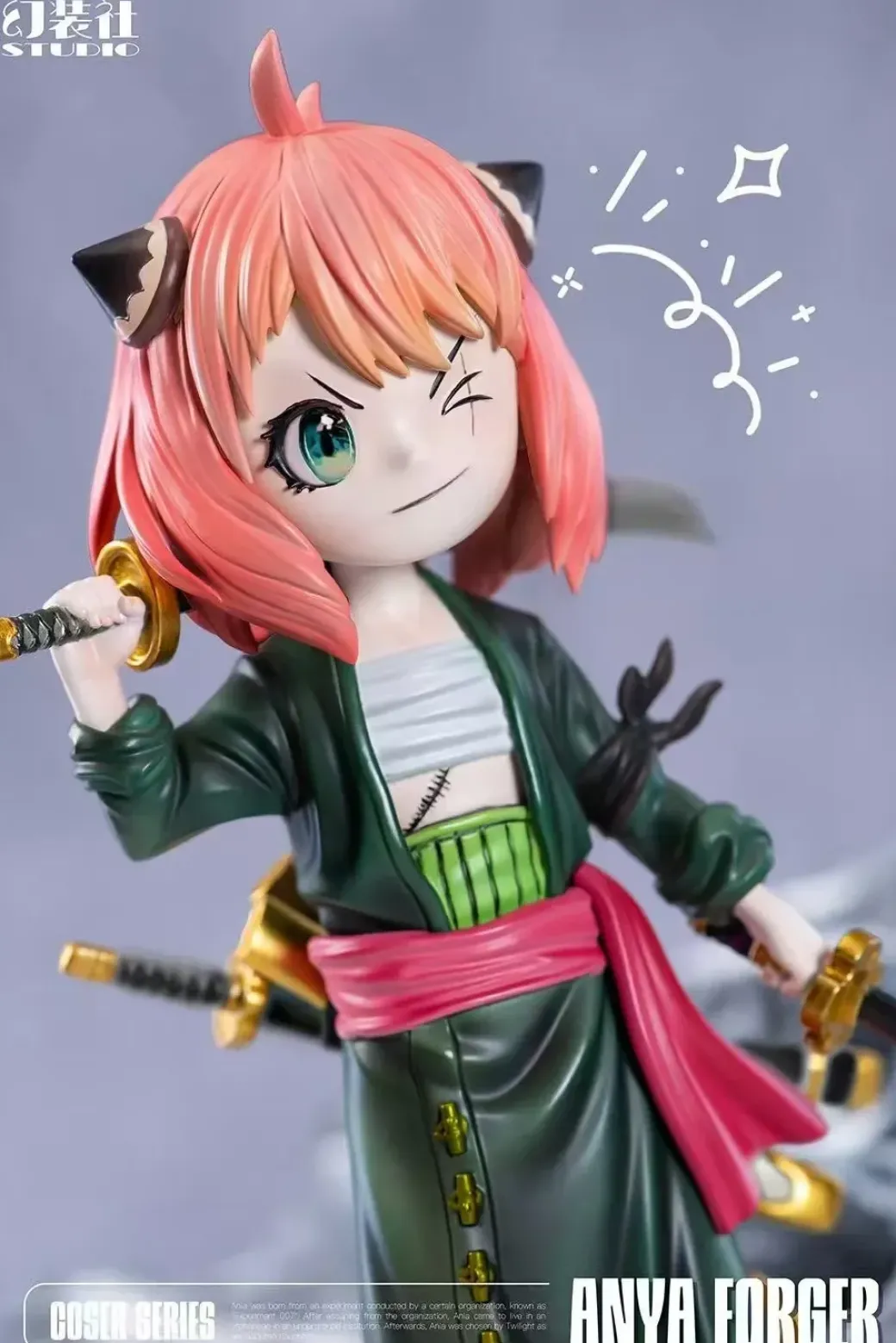 Roronoa Zoro Cosplay Anya Forger - ONE PIECE SPY X FAMILY Resin Statue - HuanZhuangShe Studio