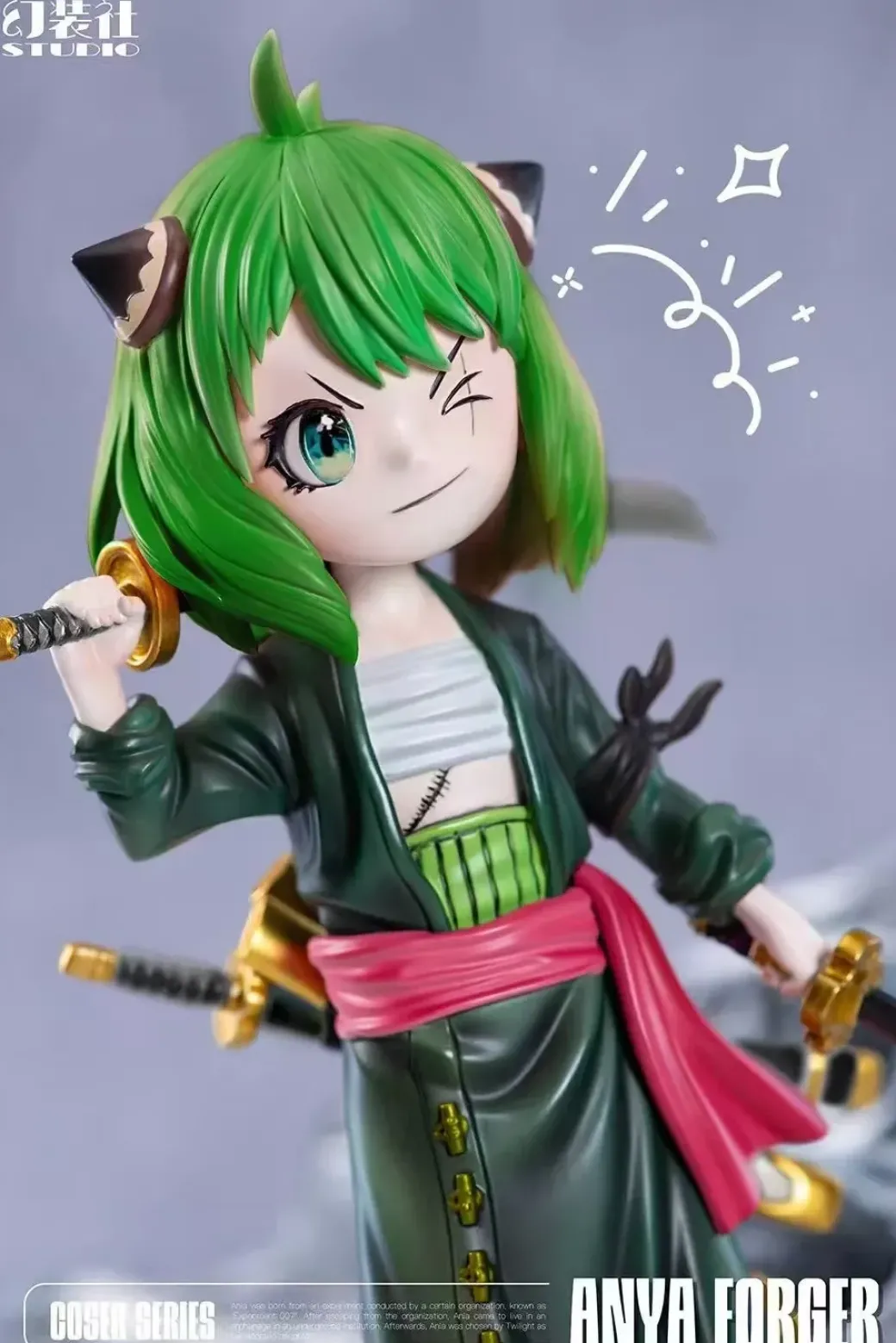 Roronoa Zoro Cosplay Anya Forger - ONE PIECE SPY X FAMILY Resin Statue - HuanZhuangShe Studio