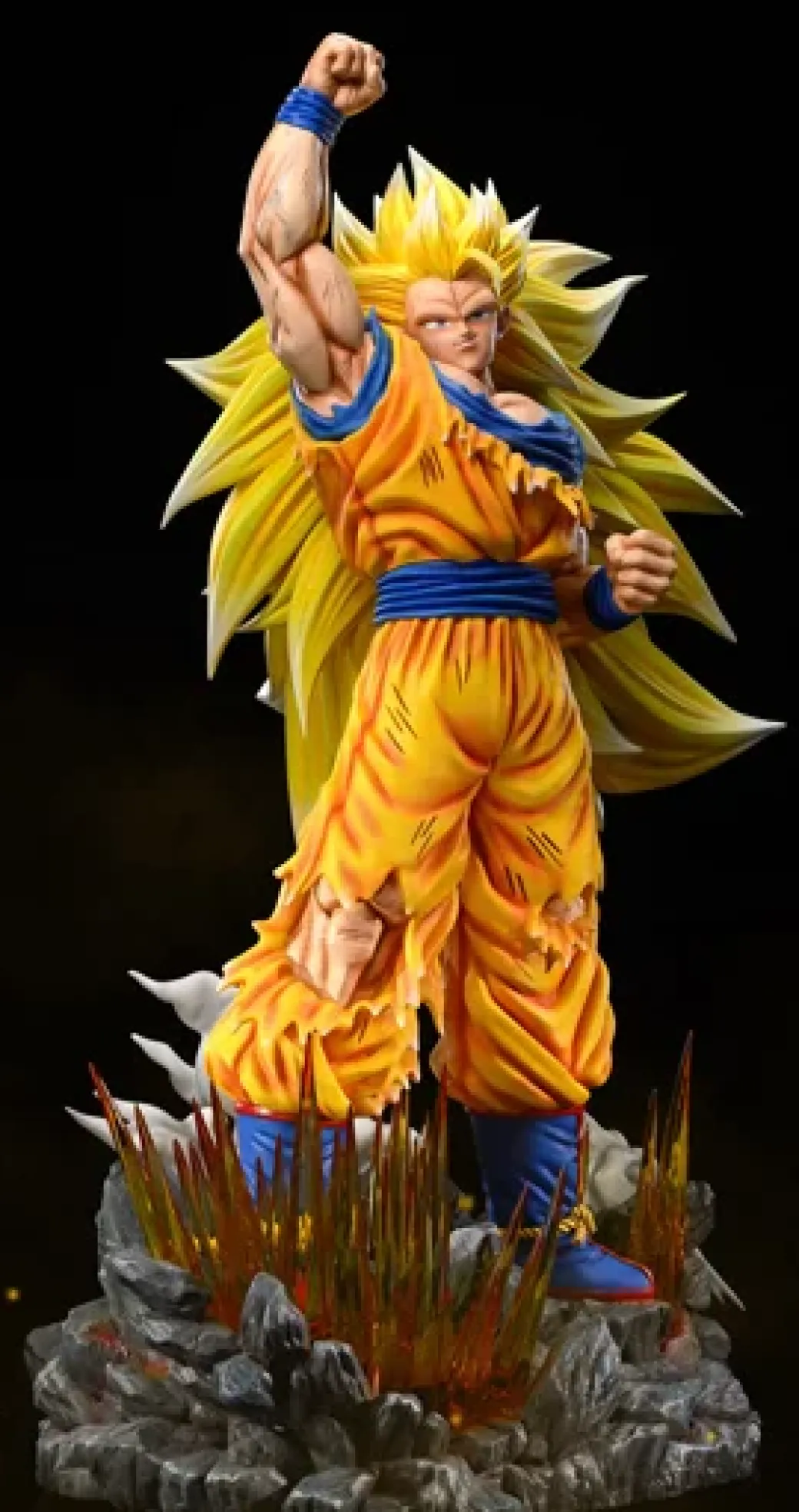S+ & S- Scale Dragon Fist Super Saiyan 3 Son Goku with LED - Dragon Ball Resin Statue - Du-Studio