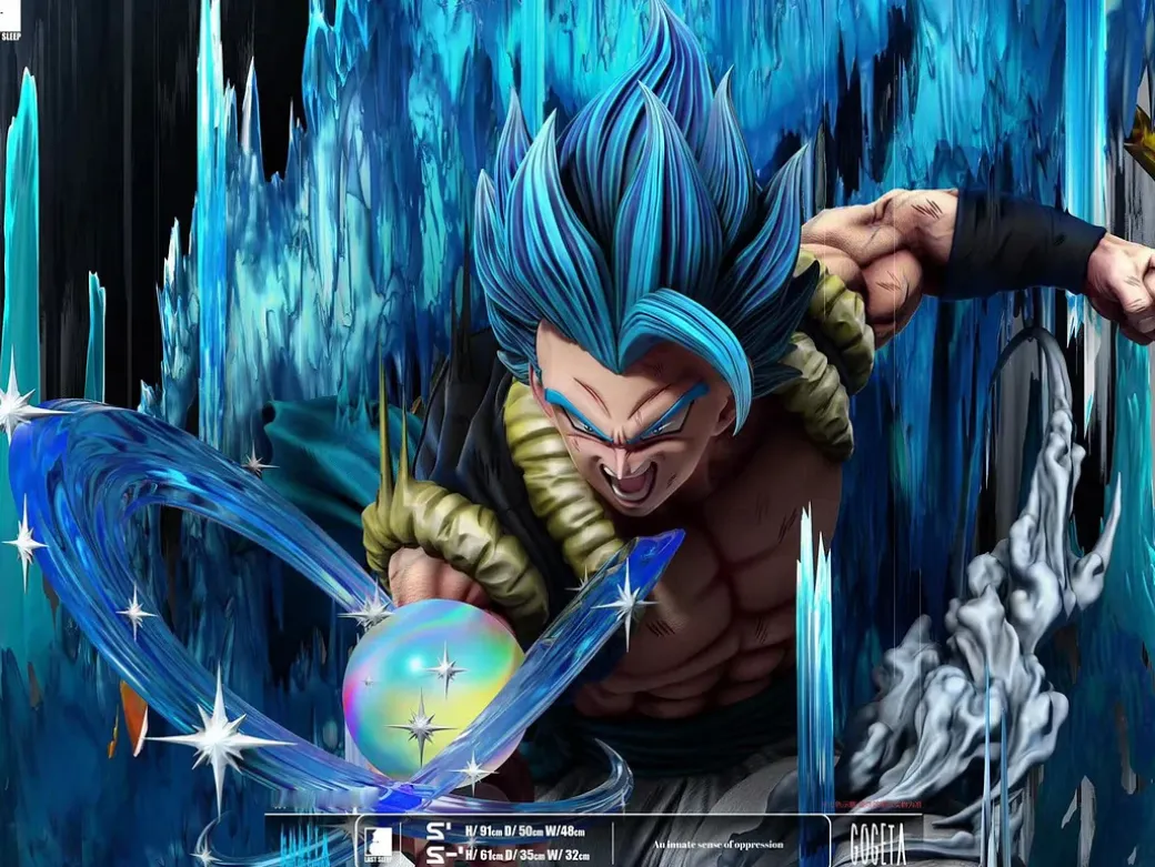 S- Scale Gogeta with LED - Dragon Ball Resin Statue - LAST SLEEP Studios