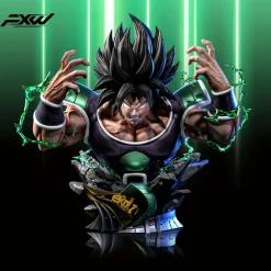 S- Scale Legendary Super Saiyan Broly Bust Statue with LED - Dragon Ball Resin Statue - FXW Studio