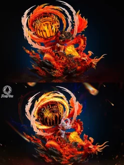 S Scale Monkey D. Luffy VS Kaen Daiko with LED - ONE PIECE Resin Statue - Burning Point Studio