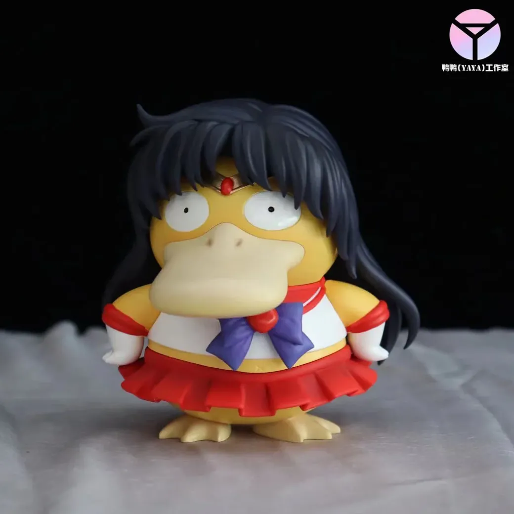 Sailor Mars/ Rei Hino Cosplay Psyduck - Sailor Moon Pokemon Resin Statue - YAYA Studios