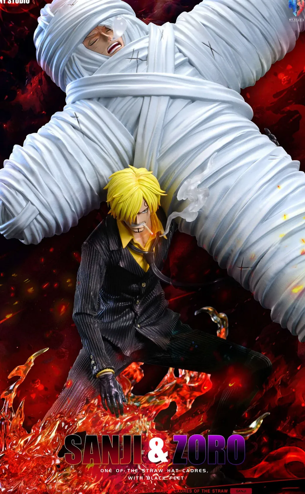 Sanji Carrying Roronoa Zoro - ONE PIECE Resin Statue - NY Studio