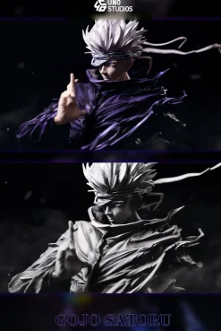 Satoru Gojo & Satoru Gojo Bust Statue - Jujutsu Kaisen Resin Statue - UNO Studio