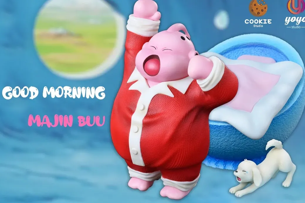 SD Scale Good Morning Majin Buu - Dragon Ball Resin Statue - Cookie Studios