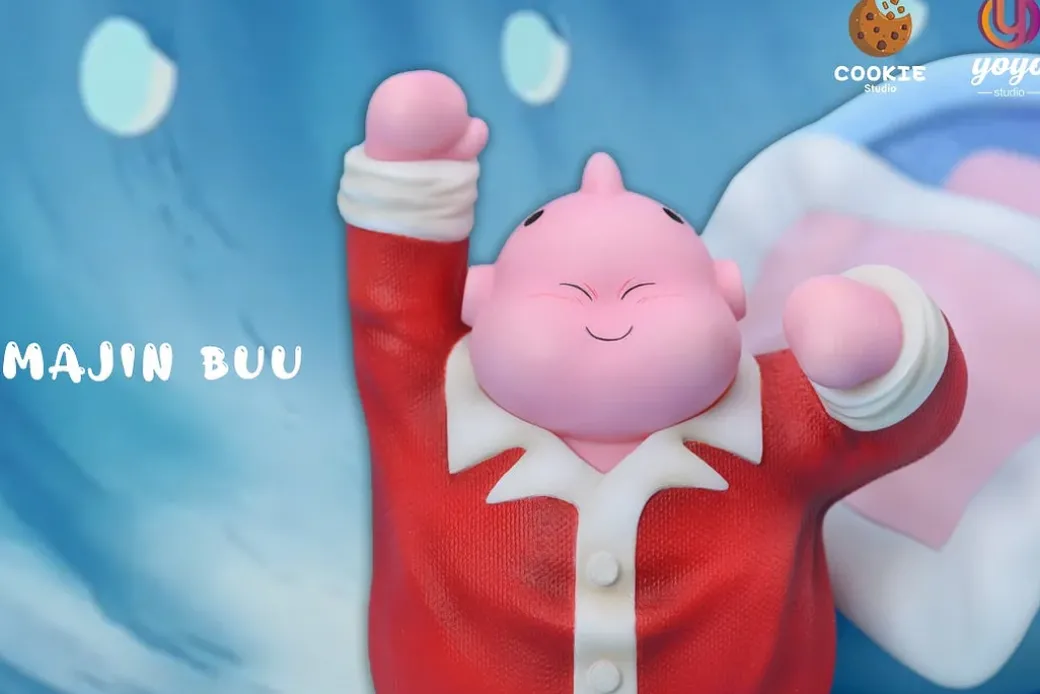 SD Scale Good Morning Majin Buu - Dragon Ball Resin Statue - Cookie Studios