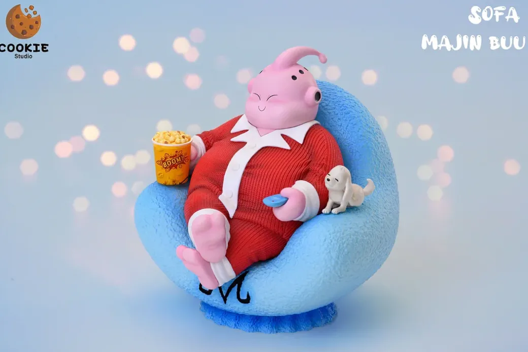 SD Scale Majin Buu On The Sofa - Dragon Ball Resin Statue - Cookie Studios